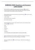 BNMN502 OSKE Questions and Answers&vert;  Latest Update