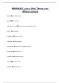 BNMN502 calcs&colon; Med Terms and  Abbreviations