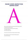 MAINE STATE INSPECTION ADMIN ACTUAL EXAM QUESTIONS AND VERIFIED  SOLUTION GUIDE 2025
