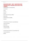BALANCED BODY - MAT 1 QUESTIONS AND ANSWERS WITH VERIFIED SOLUTIONS 100&percnt; CORRECT