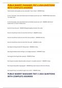 PUBLIX BAKERY MANAGER TEST 2 2024 QUESTIONS  WITH COMPLETE ANSWERS
