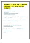 MLBPA AGENT ACTUAL EXAM Questions and Answers Latest Versions 2025 GRADED A&plus;&period;