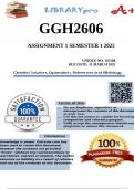 GGH2606 Assignment 1 &lpar;100&percnt; COMPLETE ANSWERS&rpar; Semester 1 2025 &lpar;165588&rpar; - DUE 31 March 2025