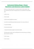 Instrument Rating Stage 1 Exam  Questions and Answers&vert; Latest Update