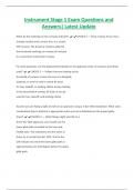 Instrument Stage 1 Exam Questions and  Answers&vert; Latest Update