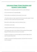 Instrument Stage 3 Exam Questions and  Answers&vert; Latest Update