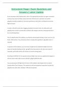 Instrument Stage I Exam Questions and  Answers&vert; Latest Update