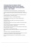 CTM EXAM PRACTICE  NEWEST UPDATE COMPREHENSIVE QUESTIONS AND VERIFIED CORRECT ANSWERS MOST TESTED QUESTIONS GRADE A&plus; GET IT RIGHT