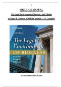 SOLUTION MANUAL The Legal Environment of Business&comma; 14th Edition by Roger E&period; Meiners&comma; Verified Chapters 1 - 22&comma; Complete