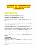 BORDER PATROL SUPERVISORS EXAM QUESTIONS AND VERIFIED ANSWERS LATEST UPDATED