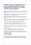 NR 565 ADVANCED PHARM MIDTERM EXAM ACTUAL EXAM COMPLETE QUESTIONS WITH DETAILED VERIFIED ANSWERS &lpar;100&percnt; CORRECT ANSWERS&rpar; &sol;ALREADY GRADED A