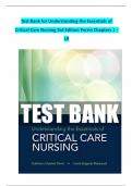 Test Bank for Understanding the Essentials of Critical Care Nursing 3rd Edition Perrin Chapters 1 - 19