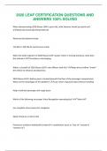 LEAF CERTIFICATION BUNDLED EXAMS WITH COMPLETE SOLUTIONS&vert; LATEST UPDATE