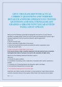 GPCU 530 EXAM 2025 WITH ACTUAL  CORRECT QUESTIONS AND VERIFIED  DETAILED ANSWERS &vert;FREQUENTLY TESTED  QUESTIONS AND SOLUTIONS&vert;ALREADY  GRADED A&plus;&vert;BRAND NEW&excl;&excl;&excl;&vert;GUARANTEED  PASS&vert;LATEST UPDATE