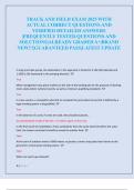 TRACK AND FIELD EXAM 2025 WITH  ACTUAL CORRECT QUESTIONS AND  VERIFIED DETAILED ANSWERS  &vert;FREQUENTLY TESTED QUESTIONS AND  SOLUTIONS&vert;ALREADY GRADED A&plus;&vert;BRAND  NEW&excl;&excl;&excl;&vert;GUARANTEED PASS&vert;LATEST UPDATE