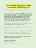 IFT  Bundled Exam Questions WITH  CORRECT Answers