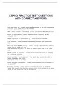 CEPSCI PRACTICE TEST QUESTIONS WITH CORRECT ANSWERS