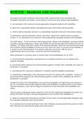 NYSTCE - Students with Disabilities Exam Questions and Answers