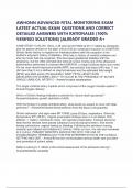 AWHONN ADVANCED FETAL MONITORING EXAM LATEST ACTUAL EXAM QUESTIONS AND CORRECT DETAILED ANSWERS WITH RATIONALES &lpar;100&percnt; VERIFIED SOLUTIONS&rpar; &vert;ALREADY GRADED A&plus;
