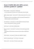 Exam 2 NURS 206 with 100&percnt; correct answers graded A&plus; updated