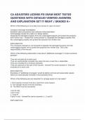 CA ADJUSTERS LICENSE PSI EXAM MOST TESTED QUESTIONS WITH DETAILED VERIFIED ANSWERS AND EXPLANATION GET IT RIGHT &sol; GRADED A&plus;