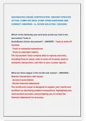 QUICKBOOKS ONLINE CERTIFICATION &sol; &lpar;NEWEST UPDATED  ACTUAL COMPLETE REAL EXAM  EXAM QUESTIONS AND  CORRECT ANSWERS &sol; A&plus; SCORE SOLUTION &sol; 2025&sol;2026&period;  