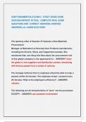 SCM FUNDAMENTALS EXAM 2 &sol; STUDY GUIDE EXAM   2025&sol;2026 NEWEST ACTUAL  COMPLETE REAL EXAM  QUESTIONS AND  CORRECT ANSWERS &lpar;VERIFIED                    ANSWERS &rpar;&sol;A&plus; GUIDE SOLUTION&excl;&excl;