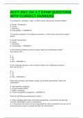 ACCT 4021 CH&period; 1-7 EXAM QUESTIONS WITH CORRECT ANSWERS