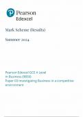 2024 PEARSON EDEXCEL A LEVEL BUSINESS PAPER 3 MARKSCHEME PAPER &lpar;9BS0&sol;03&rpar;&period;