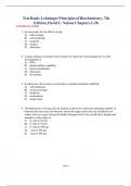 Test Bank for Lehninger Principles of Biochemistry 7th Edition by Nelson&vert;&vert;LATEST RATED A&plus;