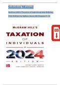 Solution Manual for McGraw-Hill's Taxation of Individuals 2024 Edition&comma; 15th Edition By Brian Spilker&comma; Benjamin Ayers&comma; All Chapters 1