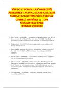 WGU D017 School Law OBJECTIVE  ASSESSMENT ACTUAL EXAM 2025&sol;2026  COMPLETE QUESTIONS WITH VERIFIED  CORRECT ANSWERS &vert;&vert; 100&percnt;  GUARANTEED PASS  <NEWEST VERSION> 