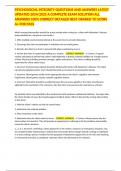 PSYCHOSOCIAL INTEGRITY QUESTIONS AND ANSWERS LATEST UPDATED 2024&sol;2025 A COMPLETE EXAM SOLUTION ALL ANSWERS 100&percnt; CORRECT DETAILED BEST GRADED TO SCORE A&plus; FOR PASS