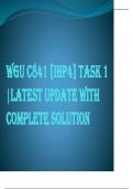 WGU C841 &lbrack;IHP4&rsqb; Task 1 &vert;Latest Update with Complete Solution