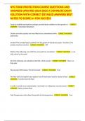 NYC FOOD PROTECTION COURSE QUESTIONS AND ANSWERS UPDATED 2024&sol;2025 A COMPLETE EXAM SOLUTION WITH CORRECT DETAILED ANSWERS BEST RATED TO SCORE A&plus; FOR SUCCESS