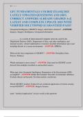 GFC FUNDAMENTALS COURSE EXAM&vert;&vert; 2025  LATELY UPDATED QUESTIONS AND 100&percnt;  CORRECT ANSWERS ALREADY GRADED A&plus;&vert;&vert;  LATEST AND COMPLETE UPDATE 2025 WITH  VERIFIED SOLUTIONS&vert;&vert; GUARANTEED PASS&excl;&excl; 