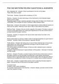 PSE 322 MIDTERM REVIEW QUESTIONS & ANSWERS