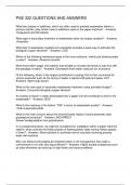 PSE 322 QUESTIONS AND ANSWERS