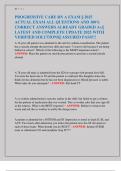 PROGRESSIVE CARE RN A EXAM &vert;&vert; 2025  ACTUAL EXAM ALL QUESTIONS AND 100&percnt;  CORRECT ANSWERS ALREADY GRADED A&plus;&vert;&vert;  LATEST AND COMPLETE UPDATE 2025 WITH  VERIFIED SOLUTIONS&vert;&vert; ASSURED PASS&excl;&excl;&excl; 