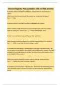 Discovering Data Wgu questions with verified answers