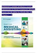 WorkSheet Answer keys for Medical Assisting Administrative & Clinical Competencies &lpar;MindTap Course List&rpar; 9th Edition by Michelle Blesi Chapter 1-58