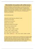WGU Statistics Test questions with verified answers&period;