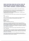 DMEC CLMS FINAL EXAM 2024 ACTUAL EXAM 100 QUESTIONS WITH DETAILED VERIFIED ANSWERS &lpar;100&percnt; CORRECT ANSWERS&rpar; &sol; ALREADY GRADED A&plus;