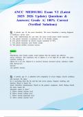 ANCC MEDSURG Exam V2 &lpar;Latest 2025&sol; 2026 Update&rpar; Questions & Answers&vert; Grade A&vert; 100&percnt; Correct &lpar;Verified Solutions&rpar;
