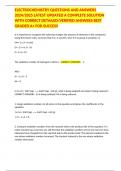 ELECTROCHEMISTRY QUESTIONS AND ANSWERS 2024&sol;2025 LATEST UPDATED A COMPLETE SOLUTION WITH CORRECT DETAILED&sol;VERIFIED ANSWERS BEST GRADED A&plus; FOR SUCCESS