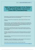 Basic Appraisal Principles Ch 16&colon; Market Analysis&period; Exam Questions And Answers &vert;Latest 2025 &vert; Guaranteed Pass&period;