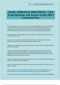BASIC APPRAISAL PRINCIPLES - CH 8 Exam Questions And Answers &vert;Latest 2025 &vert; Guaranteed Pass&period;