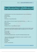 Basic Appraisal Principles Ch&period; 5 Questions And Answers &vert;Latest 2025 &vert; Guaranteed Pass&period;