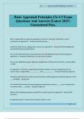 Basic Appraisal Principles Ch 1-5 Exam Questions And Answers &vert;Latest 2025 &vert; Guaranteed Pass&period;