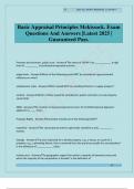 Basic Appraisal Principles Mckissock&period; Exam Questions And Answers &vert;Latest 2025 &vert; Guaranteed Pass&period;
